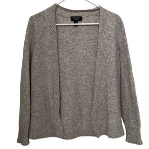 100% Cashmere Charter Club Luxury Gray Cardigan Sweater